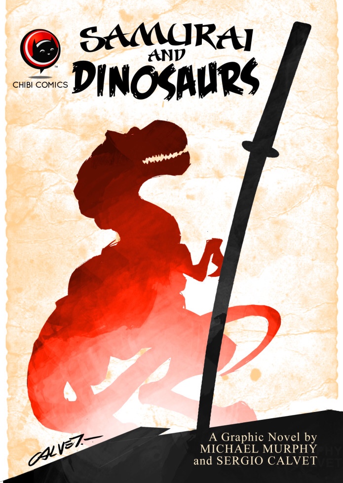 Samurai and Dinosaurs Michael Murphy Chibi Comics comic cover